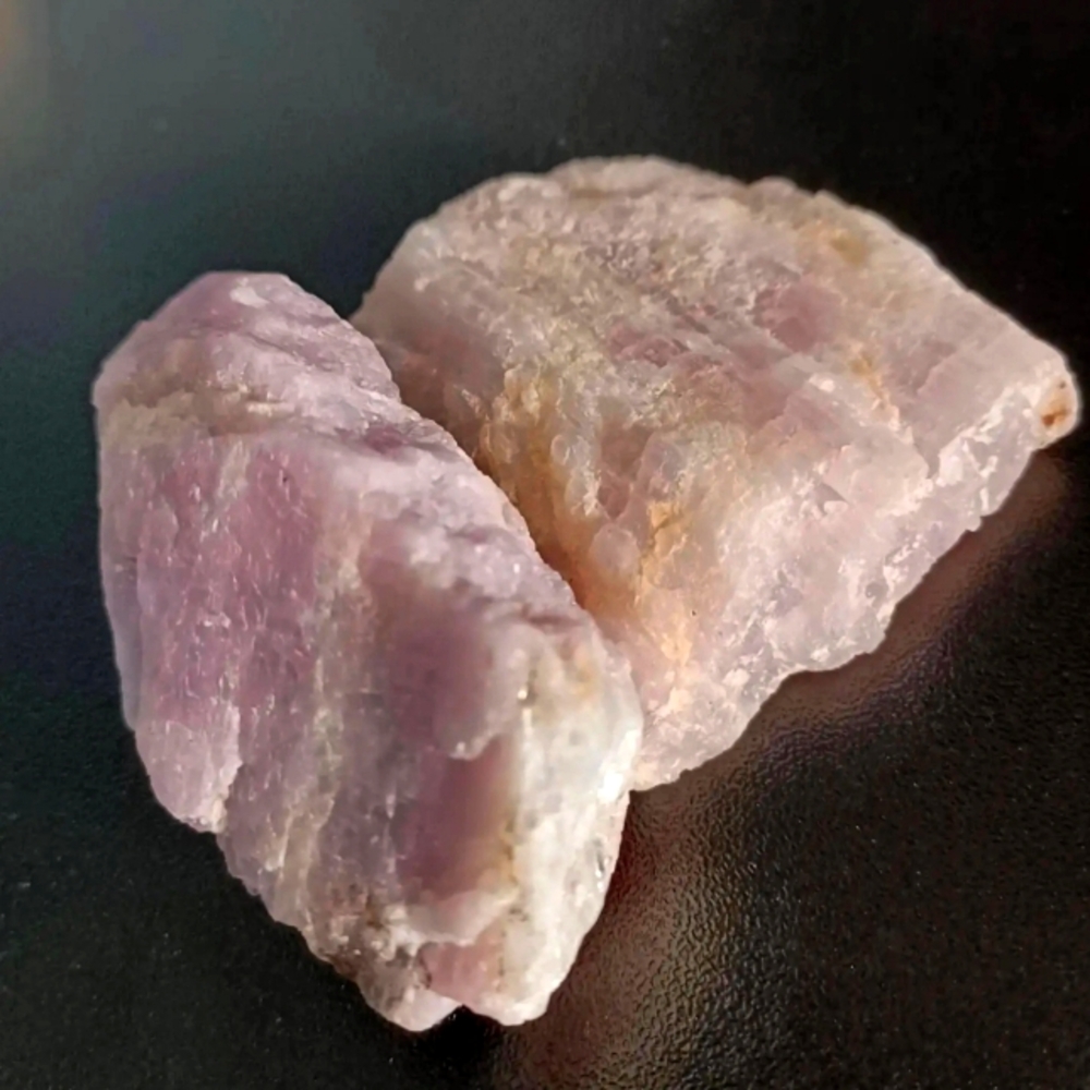 Raw Pink and White Crystal Stones Kunzite